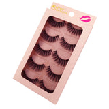 Maxbell 5 Pairs Mink Long Messy Cross Thick False Eyelashes for Lash Extension G902