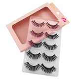 Maxbell 5 Pairs Mink Long Messy Cross Thick False Eyelashes for Lash Extension G902