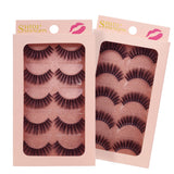 Maxbell 5 Pairs Mink Long Messy Cross Thick False Eyelashes for Lash Extension G902