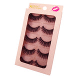 Maxbell 5 Pairs Mink Long Messy Cross Thick False Eyelashes for Lash Extension G902