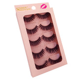 Maxbell 5 Pairs Mink Long Messy Cross Thick False Eyelashes for Lash Extension G902