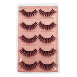 Maxbell 5 Pairs Mink Long Messy Cross Thick False Eyelashes for Lash Extension G902