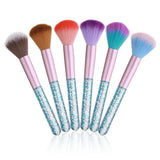 Maxbell Acrylic Nail Art Dust Cleaner Brush Makeup Powder Remove Tool Sky Blue