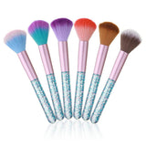 Maxbell Acrylic Nail Art Dust Cleaner Brush Makeup Powder Remove Tool Sky Blue