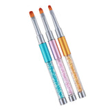 3Pcs Pro Nail Art Paint Brush Painting Pen for Acrylic Nails Mixed Style 03