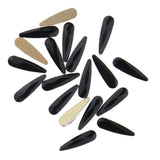 Maxbell 20pcs Water Drop Nail Art Rhinestone Flatback Crystal Small Beads Black