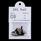 Maxbell 20pcs Water Drop Nail Art Rhinestone Flatback Crystal Small Beads Black