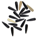 Maxbell 20pcs Water Drop Nail Art Rhinestone Flatback Crystal Small Beads Black