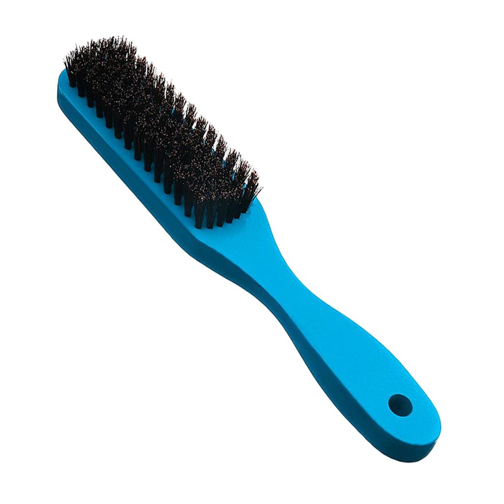 Maxbell Natural Bristle Beard Mustache Grooming Brush with Wood Handle for Men Blue