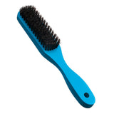 Maxbell Natural Bristle Beard Mustache Grooming Brush with Wood Handle for Men Blue