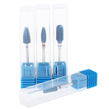 Maxbell 4x Tungsten Steel Nail Drill Bit Grinding Head Nail Manicure Tool Blue