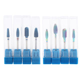 Maxbell 4x Tungsten Steel Nail Drill Bit Grinding Head Nail Manicure Tool Blue