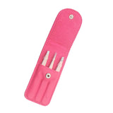 Maxbell 3x Stainless Steel Eyebrow Plucking Clip brow Hair Removing Tweezer Rose Red
