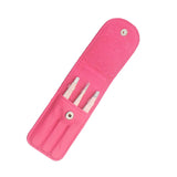 Maxbell 3x Stainless Steel Eyebrow Plucking Clip brow Hair Removing Tweezer Rose Red