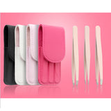Maxbell 3x Stainless Steel Eyebrow Plucking Clip brow Hair Removing Tweezer Rose Red