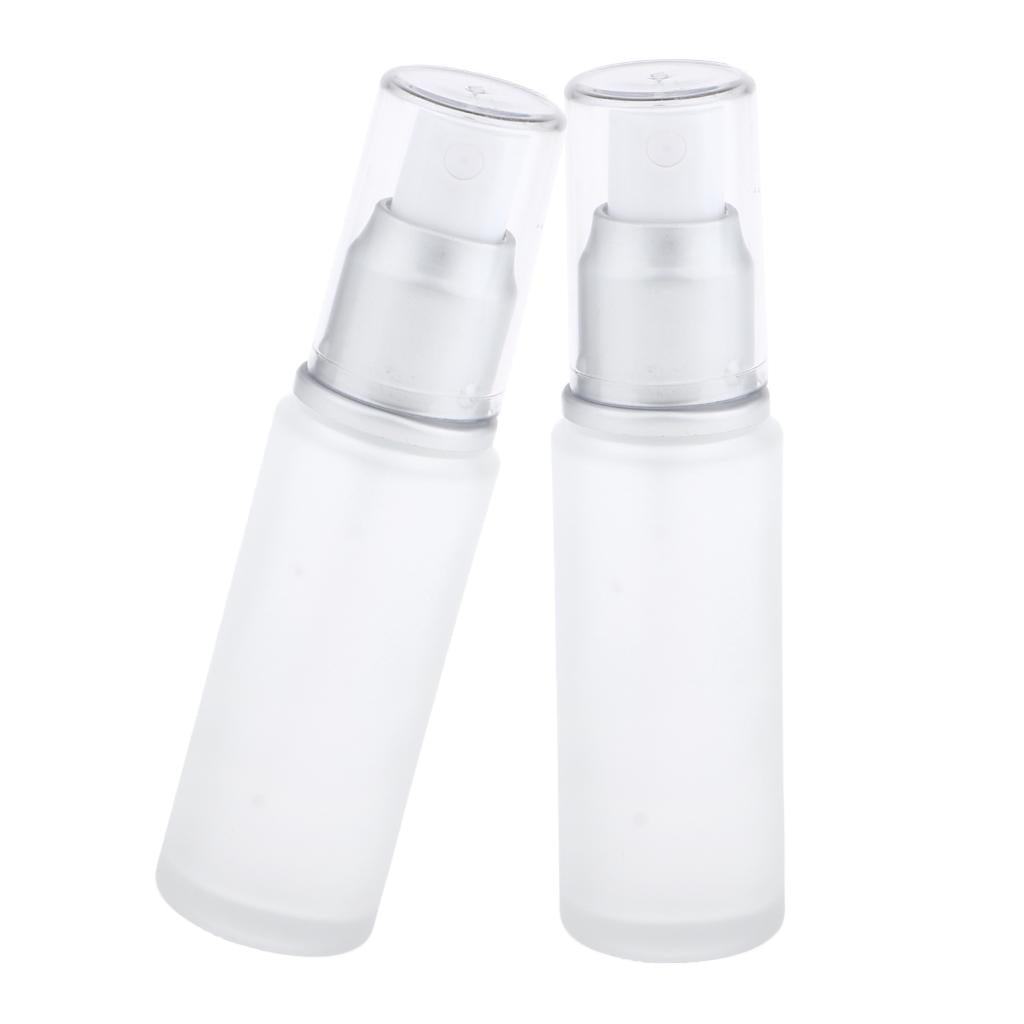 Maxbell 2pcs Empty Spray Pump Bottle Glass Lotions Bottle 30ml 30ML Mist Spray Head