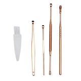 Maxbell 5Pieces Stainless Steel Earwax Removal Tools Portable Ear Pick Cleaner Kits