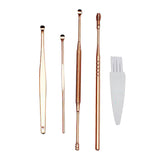 Maxbell 5Pieces Stainless Steel Earwax Removal Tools Portable Ear Pick Cleaner Kits