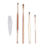 Maxbell 5Pieces Stainless Steel Earwax Removal Tools Portable Ear Pick Cleaner Kits