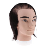 Maxbell Human Hair Male Mannequin Head Hairdresser Salon Training Practice Head Bald