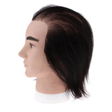 Maxbell Human Hair Male Mannequin Head Hairdresser Salon Training Practice Head Bald