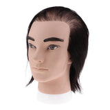 Maxbell Human Hair Male Mannequin Head Hairdresser Salon Training Practice Head Bald