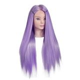 Maxbell Hair Styling Mannequin Head Hairdresser Training Manikin Head Light Purple