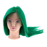 Maxbell Beauty Hairdressing Salon Hair Mannequin Practice Training Head Doll Green