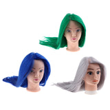 Maxbell Beauty Hairdressing Salon Hair Mannequin Practice Training Head Doll Green