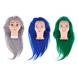 Maxbell Beauty Hairdressing Salon Hair Mannequin Practice Training Head Doll Green