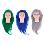 Maxbell Beauty Hairdressing Salon Hair Mannequin Practice Training Head Doll Green