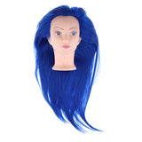 Maxbell Beauty Hairdressing Salon Hair Mannequin Practice Training Head Doll Blue