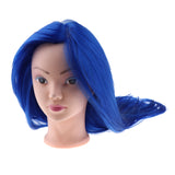 Maxbell Beauty Hairdressing Salon Hair Mannequin Practice Training Head Doll Blue