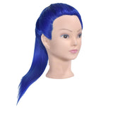 Maxbell Beauty Hairdressing Salon Hair Mannequin Practice Training Head Doll Blue