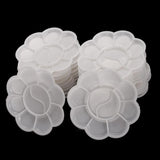 Maxbell Disposable Paint Palette White 10-Well Mixing Tray For Beauty and Adults to Create Art Paint-20 Pieces