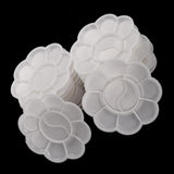 Maxbell Disposable Paint Palette White 10-Well Mixing Tray For Beauty and Adults to Create Art Paint-20 Pieces