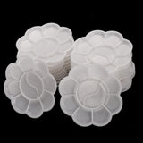 Maxbell Disposable Paint Palette White 10-Well Mixing Tray For Beauty and Adults to Create Art Paint-20 Pieces