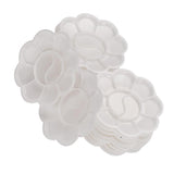 Maxbell Disposable Paint Palette White 10-Well Mixing Tray For Beauty and Adults to Create Art Paint-20 Pieces
