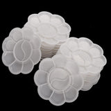 Maxbell Disposable Paint Palette White 10-Well Mixing Tray For Beauty and Adults to Create Art Paint-20 Pieces