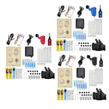 Maxbell Complete Tattoo Kit Rotary Tattoo Machine Power Supply Ink Cup Needle Set Black