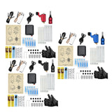 Maxbell Complete Tattoo Kit Rotary Tattoo Machine Power Supply Ink Cup Needle Set Black