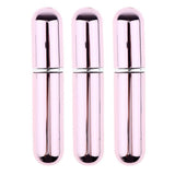 Maxbell 3x 5ml Empty Glass Spray Bottle Pump Fine Mist Perfume Atomizer shiny pink