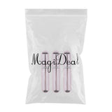 Maxbell 3x 5ml Empty Glass Spray Bottle Pump Fine Mist Perfume Atomizer shiny pink
