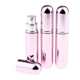 Maxbell 3x 5ml Empty Glass Spray Bottle Pump Fine Mist Perfume Atomizer shiny pink