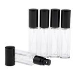 Maxbell 5x 8ml Refillable Perfume Atomizer Empty Spray Bottle Black Cap