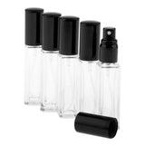 Maxbell 5x 8ml Refillable Perfume Atomizer Empty Spray Bottle Black Cap