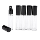 Maxbell 5x 8ml Refillable Perfume Atomizer Empty Spray Bottle Black Cap