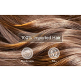 Maxbell 12" Natural Short Bob Wig Soft Straight Synthetic Hair Full Wigs Side Part