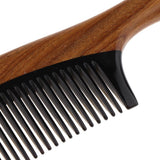 Maxbell Green Sandalwood Comb Hair Massage Comb Anti-static Fine Teeth with Handle