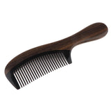 Maxbell Handmade Wood Comb Handheld Scalp Massage Brush Detangling Comb W/ Handle